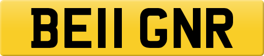 BE11 GNR private number plate